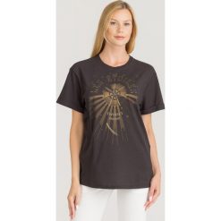 T-SHIRT TWINSET. Czarne t-shirty damskie Twinset, s, z nadrukiem, z bawełny, z okrągłym kołnierzem. Za 179,50 zł.