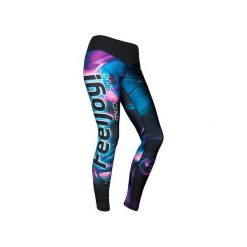 LEGGINSY EXCLUSIVE MAGIC. Niebieskie legginsy sportowe damskie marki Feelj!, s, z nadrukiem, z dzianiny. Za 250,00 zł.