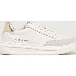 Pepe Jeans - Buty skórzane Abbey Top. Czarne sneakersy damskie Pepe Jeans, z jeansu. Za 349,90 zł.