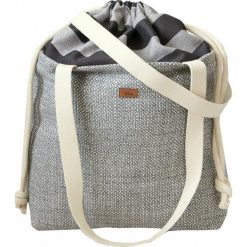 Torebka worek "DUOBAG" materiałowa, kolor szary w paski. Szare torebki worki damskie me&BAGS, w paski, z tkaniny, duże, bez dodatków. Za 199,00 zł.