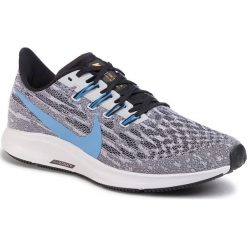 Buty NIKE - Air Zoom Pegasus 36 AQ2203 101 White/University Blue/Black. Szare buty sportowe męskie Nike, z tworzywa sztucznego, bez zapięcia, do biegania, nike zoom. Za 499,00 zł.