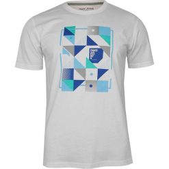 Biały Bawełniany T-Shirt -PAKO JEANS- Męski, Okrągły Dekolt, Krótki Rękaw, z Motywem Geometrycznym TSPJNS2GEOMETRYbi. Niebieskie koszulki męskie Pako Jeans, m, bez wzorów, z bawełny, casualowe, z okrągłym kołnierzem, z krótkim rękawem, krótkie. Za 47,00 zł.