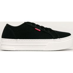 Levi's - Tenisówki. Czarne trampki i tenisówki damskie Levi's®, bez wzorów, z gumy, na sznurówki. W wyprzedaży za 169,90 zł.