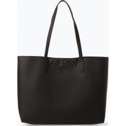 Guess Jeans - Damska dwustronna torba shopper z torebką, czarny. Czarne torby damskie na zakupy marki Guess Jeans, z aplikacjami, z jeansu, bez dodatków. Za 579,95 zł.