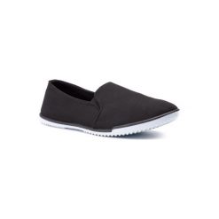 NYLON RED WSJD202 Czarny. Czarne trampki i tenisówki damskie Nylon Red, bez wzorów, z nylonu, bez zapięcia. Za 39,99 zł.