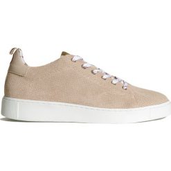 Buty AERONAUTICA MILITARE. Brązowe buty sportowe damskie Aeronautica Militare, z aplikacjami, ze skóry, klasyczne. Za 870,00 zł.