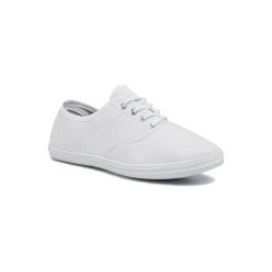 BASSANO WSS20269-01 Biały. Białe trampki i tenisówki damskie Bassano, bez wzorów, z materiału, bez zapięcia. Za 39,99 zł.
