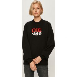 Diesel - Bluza. Białe bluzy damskie Diesel, s, z aplikacjami, z elastanu, z długim rękawem, długie, bez kaptura. Za 649,90 zł.