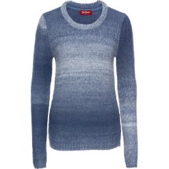 Swetry klasyczne damskie: Sweter, długi rękaw bonprix indygo-biały