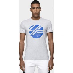 T-shirt męski TSM201 - chłodny jasny szary melanż. Szare koszulki męskie s, melanż. W wyprzedaży za 39,99 zł.