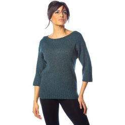Sweter "Beryl" w kolorze morskim. Niebieskie swetry damskie So Cachemire, l, bez wzorów, z kaszmiru, bez rękawów, bez kaptura. W wyprzedaży za 159,95 zł.