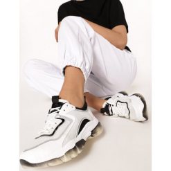 Biało-Czarne Sneakersy Eulimenei. Białe sneakersy damskie Born2be. Za 109,99 zł.