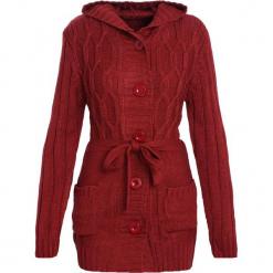Bordowy Kardigan Don't Tell Anyone. Czerwone kardigany damskie Born2be, l. Za 44,99 zł.