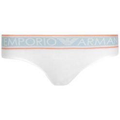 Figi klasyczne Emporio Armani Underwear 162525 9P217 00010. Białe figi damskie Emporio Armani Underwear, l, bez wzorów, z elastanu. W wyprzedaży za 99,00 zł.
