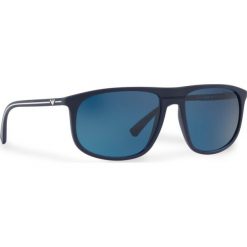 Okulary przeciwsłoneczne Emporio Armani 0EA4118 569280. Niebieskie okulary przeciwsłoneczne męskie Emporio Armani. W wyprzedaży za 429,00 zł.