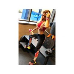 LEGGINSY POP Z SIATKĄ. Czarne legginsy dziewczęce marki Feelj!, l, z nadrukiem, z dzianiny, do biegania. Za 189,00 zł.