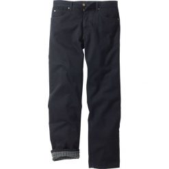 Dżinsy ocieplane CLASSIC FIT STRAIGHT bonprix czarny. Czarne jeansy męskie bonprix, m, bez wzorów, klasyczne, z podwyższonym stanem. Za 134,99 zł.