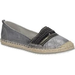 ESPADRYLE BULLBOXER 011018. Szare espadryle damskie marki Bullboxer, bez wzorów, bez obcasa. Za 69,99 zł.