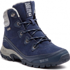 Trekkingi BIG STAR - BB274626 Granat. Niebieskie buty zimowe damskie marki BIG STAR, z materiału. W wyprzedaży za 149,00 zł.