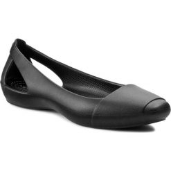 Baleriny CROCS - Sienna Flat W 202811 Black. Czarne baleriny damskie Crocs, z materiału. W wyprzedaży za 119,00 zł.