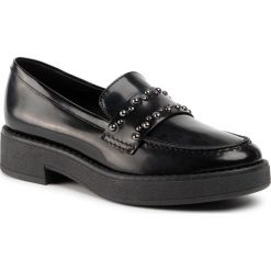 Półbuty GEOX - D Adrya A E D949TE 00038 C9999 Black. Czarne półbuty damskie Geox, na co dzień, z aplikacjami, ze skóry, bez obcasa, na obcasie, bez zapięcia. W wyprzedaży za 399,00 zł.