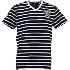 T-shirty męskie: Koszulka „Jobourg” w kolorze granatowo-białym