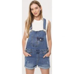 Niebieskie Ogrodniczki Magic User. Niebieskie szorty damskie Born2be, z aplikacjami, z denimu. Za 89,99 zł.