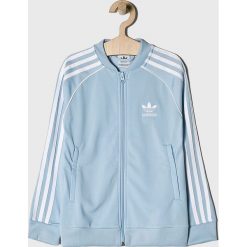 Adidas Originals - Bluza dziecięca 128-164 cm. Niebieskie bluzy dziewczęce adidas Originals, bez wzorów, z poliesteru, bez rękawów, bez kaptura. W wyprzedaży za 149,90 zł.
