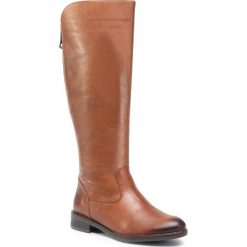 Oficerki REMONTE - D8582-24 Brown. Pomarańczowe kozaki damskie Remonte, ze skóry, bez obcasa, na obcasie, bez zapięcia. W wyprzedaży za 379,00 zł.