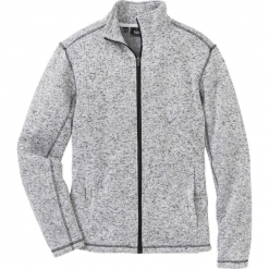 Bluza rozpinana melanżowa z polaru Regular Fit bonprix jasnoszary melanż. Szare bluzy męskie rozpinane marki bonprix, l, melanż, z dzianiny. Za 109,99 zł.