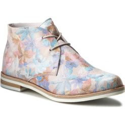 Botki CAPRICE - 9-25100-28 Lilac Multi 520. Szare botki damskie na obcasie marki Caprice, ze skóry, na sznurówki. W wyprzedaży za 239,00 zł.