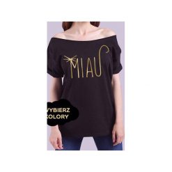 S-xxl miau wybierz kolor oversize. Czerwone bluzki dziewczęce marki One mug a day, z nadrukiem, z bawełny, bez kołnierzyka, z krótkim rękawem, krótkie, bez kaptura. Za 89,00 zł.