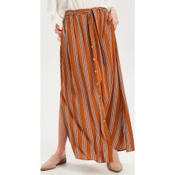Spódnica maxi - Wielobarwn. Brązowe spódniczki damskie Reserved, bez wzorów, maxi. Za 99,99 zł.