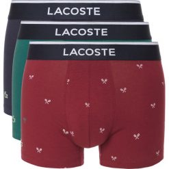 Lacoste 3-pack Bokserki Niebieski Zielony Czerwony. Czerwone bokserki męskie Lacoste, bez wzorów, z elastanu. Za 199,95 zł.
