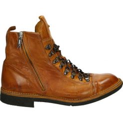 Botki męskie - AE07A SKI OCR. Brązowe botki męskie marki Venezia, ze skóry. Za 1369,00 zł.