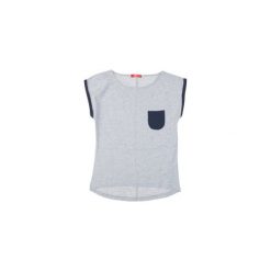 Bluzka dziewczęca gładka t-shirt, Z KIESZONKĄ. Szare t-shirty dziewczęce TXM. Za 9,99 zł.