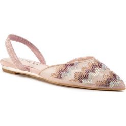 Sandały SCA'VIOLA - B-172 Beige. Różowe klapki damskie Sca'viola, bez wzorów, ze skóry, bez obcasa, na obcasie. Za 299,00 zł.