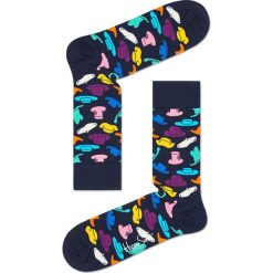 Happy Socks - Skarpetki Hats. Niebieskie skarpetki damskie marki Happy Socks, z elastanu. Za 39,90 zł.
