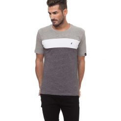 T-shirt w kolorze jasnoszarym. Szare t-shirty męskie Lonsdale, Kangol, Crosshatch, s, z nadrukiem, z bawełny, z okrągłym kołnierzem. W wyprzedaży za 44,95 zł.