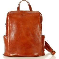 Marco mazzini elegancki plecak skórzany italiano tompanato brąz koniak. Plecaki damskie MAZZINI, bez wzorów, ze skóry, eleganckie. W wyprzedaży za 379,00 zł.