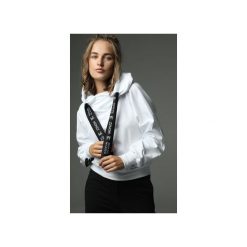 Bluza Go Sky High - biała. Białe bluzy damskie marki Madnezz, s, z aplikacjami, z elastanu, bez rękawów, bez kaptura. Za 299,00 zł.