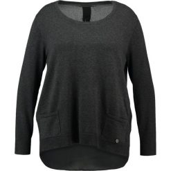 Swetry klasyczne damskie: Open End Sweter anthrazit