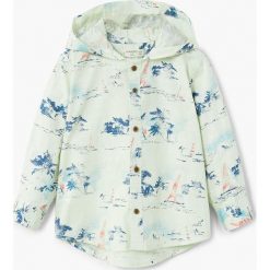 Mango Kids - Koszula dziecięca Mareaw 80-104 cm. Szare koszule męskie marki Mango Kids, z bawełny, z długim rękawem. W wyprzedaży za 39,90 zł.