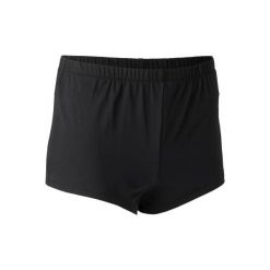Spodenki do gimnastyki sportowej męskie. Czarne spodenki sportowe męskie DOMYOS, m, bez wzorów, z elastanu, sportowe, na fitness i siłownię. Za 44,99 zł.