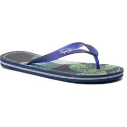 Japonki PEPE JEANS - Hawi Teilon PMS70076 Navy 595. Niebieskie klapki męskie z jeansu. W wyprzedaży za 89,00 zł.