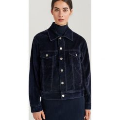 Welurowa kurtka ReDesign - Granatowy. Niebieskie kurtki damskie marki Reserved, s, z weluru. Za 299,99 zł.