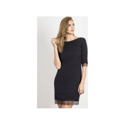Sukienka Hilary. Czarne sukienki balowe marki Wow fashion, w koronkowe wzory, z koronki, proste. Za 299,00 zł.