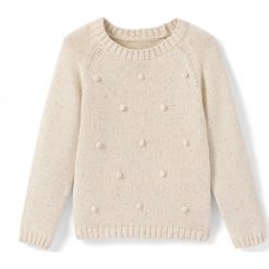 Swetry dziewczęce: Sweter z fantazyjnej dzianiny 3 – 12 lat