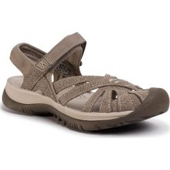 Sandały KEEN - Rose Sandal 1016729 Brindle/Shitake. Pomarańczowe klapki damskie Keen, bez wzorów, ze skóry ekologicznej, bez obcasa. W wyprzedaży za 319,00 zł.