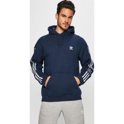 Adidas Originals - Bluza. Niebieskie bluzy męskie adidas Originals, xl, z aplikacjami, z bawełny, z kapturem, bez rękawów, z kapturem. W wyprzedaży za 199,90 zł.
